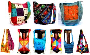 Wholesale lots Indian ethnic hand embroidered Bags from designer based in Jaipur,India
